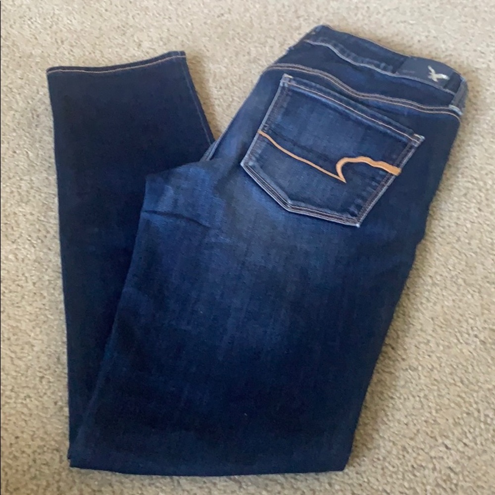 American Eagle AEO Dark Denim Stretch Skinny Sz 6